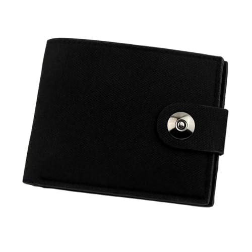 WLIHDB Brieftasche FüR MäNner Leinwand Männer Brieftasche Karte Halter Brieftasche Männlichen Geld Tasche Halter Kurze Geldbörse Kreditkarte Fall Tasche FüR DraußEn(Black) von WLIHDB