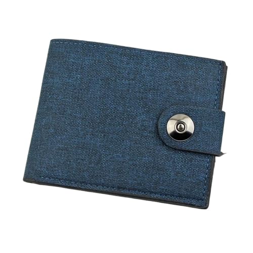 WLIHDB Brieftasche FüR MäNner Leinwand Männer Brieftasche Karte Halter Brieftasche Männlichen Geld Tasche Halter Kurze Geldbörse Kreditkarte Fall Tasche FüR DraußEn(Blue) von WLIHDB