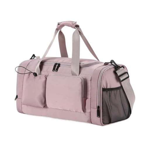 Reisetaschen Reise Yoga Gym Taschen Frauen Männer Fitness Training Strand Pool Trocken Nass Trennung Schuhe Tasche Outdoor Sport Schwimmen Daypack Tasche FüR DraußEn(Pink Grey) von WLIHDB