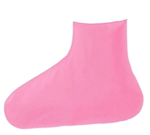 WLIHDB Silikon-üBerschuhe 4 Paar Verdickungsmaterial Schuhe Silikon Überzieher Stiefel Verschleißfest Wasserdicht Wiederverwendbar FüR Damen Und Herren(Pink,M(36-40)) von WLIHDB