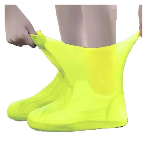 WLIHDB Silikon-üBerschuhe 5 Paar Wanderschuhe Silikon-Überschuhe Wasserdichte Schuhe Protektoren Regen Schuhüberzug Wiederverwendbare verdickte Regenstiefel FüR Damen Und Herren(Yellow,M) von WLIHDB