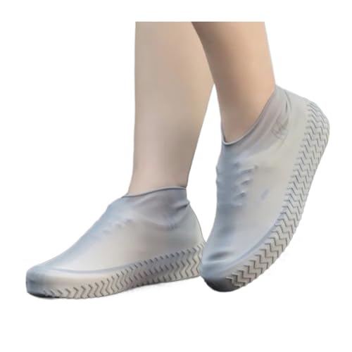 WLIHDB Silikon-üBerschuhe 5 Paar wiederverwendbare wasserdichte Regenschuhüberzüge aus Silikon for den Außenbereich, Regenstiefelüberschuhe, Wanderschuhe, Zubehör FüR Damen Und Herren(Grey,M 35-40) von WLIHDB