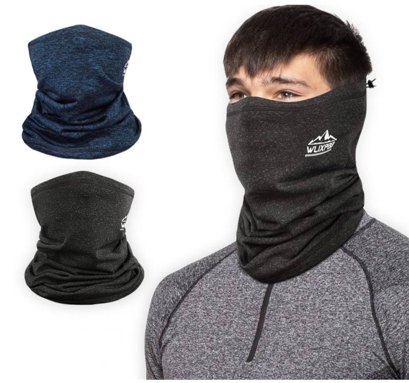 WLIXPBB Sturmhaube Polyester Schal: Winterhalswärmer ideal für Motorrad und Sport (2er Set, 2er Set Polyester Schal) Vielseitig einsetzbar, warm und weich, Unisex-Design von WLIXPBB