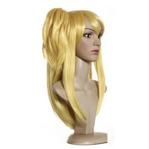 Fairys Tails Lucy einzelner Pferdeschwanz GoldenAnime Cosplay Perücke synthetische Perücken Mädchen Damen Herren Perücken von WLJEHWLJ
