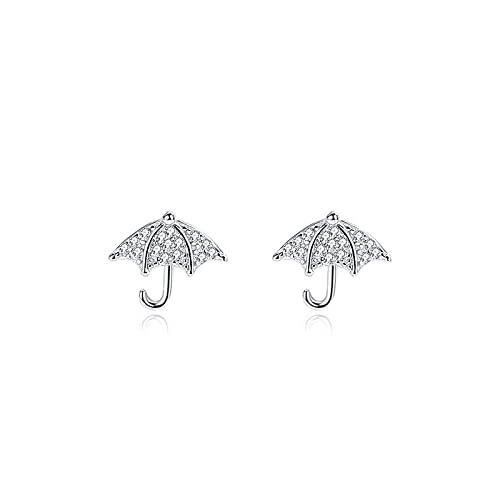 WLLDDDIU Ohrhänger Silber 925,S925 Silber Ohrringe Kreative Kleine Regenschirm Ohrstecker Mode Knorpel Kleine Ohrstecker Geburtstagsgeschenk Für Frauen Mädchen Tochter von WLLDDDIU