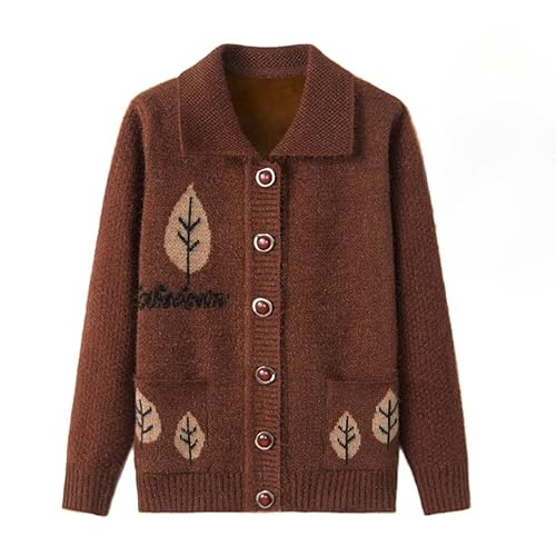 WLLDDDIU Strickjacke Damen,Herbst Winter Strickpullover Mantel mittleren Alters und Ältere Menschen Verdickt Plus Samt Gestrickte Strickjacke Alte Dame Lässig Revers Top Frühling Herbst Mutter Wa WLLDDDIU Strickjacke Damen,Herbst Winter Strickpullover Mantel mittleren Alters und Ältere Menschen Verdickt Plus Samt Gestrickte Strickjacke Alte Dame Lässig Revers Top Frühling Herbst Mutter Wa von WLLDDDIU