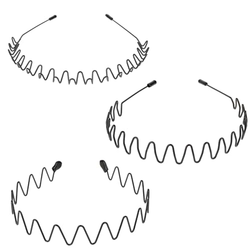 WLLHYF 3 Stück Haifischzahn-Haarkamm aus Kunststoff rutschfestes Stirnband gewellte Zähne Haarreifen modisches müheloses Haarband Haar-Accessoire für Frauen Mädchen Männer (Set 2) von WLLHYF