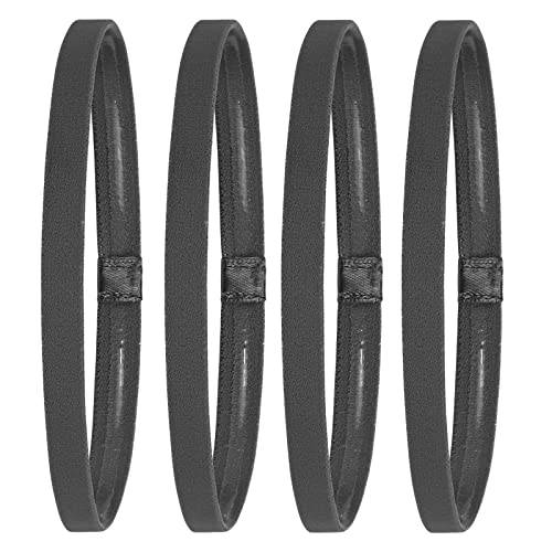 WLLHYF 4 Stück rutschfeste elastische Haarbänder Sport Stirnbänder für Frauen und Männer Laufen Yoga Haar Seil Feuchtigkeit Wicking Haar Stirnbänder(4pcs black) von WLLHYF