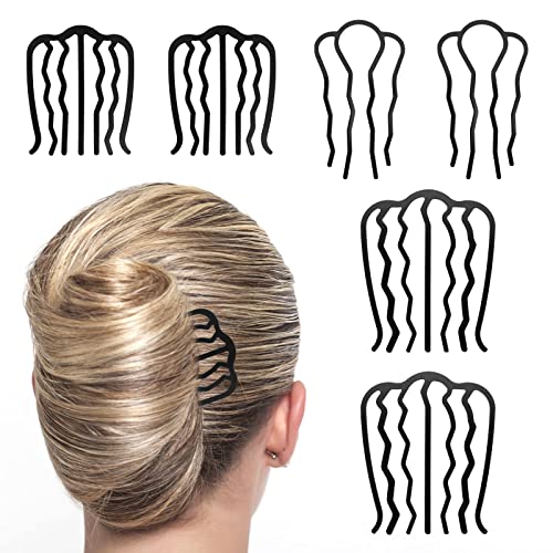 WLLHYF 6 PCS Haar Gabel Clip Haar Seite Kämme U-förmig unordentlich Updo Bun Haar Pin Zähne Pins Stick Vintage Meatball Hair Styling Tool Zubehör für Frauen Mädchen von WLLHYF