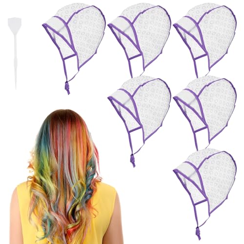 WLLHYF 6 Stück Haarkappe Färbekappe Hervorhebungs-Zuckergusskappe Kunstkippkappe mit Kunststoff-Häkelnadel für Salon DIY Färben von Haaren Friseur WLLHYF 6 Stück Haarkappe Färbekappe Hervorhebungs-Zuckergusskappe Kunstkippkappe mit Kunststoff-Häkelnadel für Salon DIY Färben von Haaren Friseur von WLLHYF