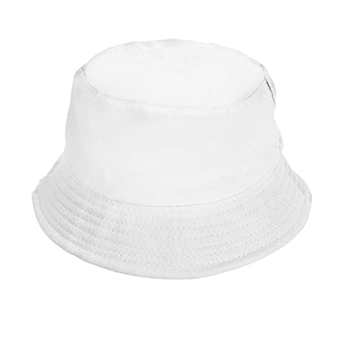 WLLHYF Eimerhut Sommer Fischer Sonnenschutz Kappen Urlaub Zubehör verstaubare Saiten Häkeln Beanie Kopfbedeckung Strand Outdoor Wandern Camping für Frauen Männer Erwachsene Mädchen Kinder, weiß, M von WLLHYF