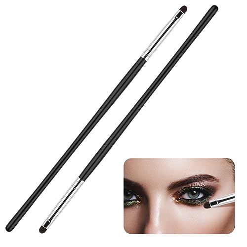 WLLHYF Eyeliner Smudge Pinsel 2 Stück Professionelle Augen Make-up Pinsel Ultra Dünn Augenbrauen Pinsel Kit Weiches Make-up Werkzeug Lidschatten Enge Liner Pinsel für Lidschatten Gel Puder Creme von WLLHYF