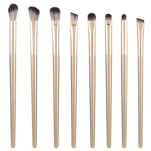 WLLHYF Lidschattenpinsel-Set 8-teilig Professionelle Make-up-Augenpinsel zum Mischen von Lidschatten Textmarker Schönheitspinsel für Frauen und Mädchen Concealer Augenbrauen Eyeliner von WLLHYF