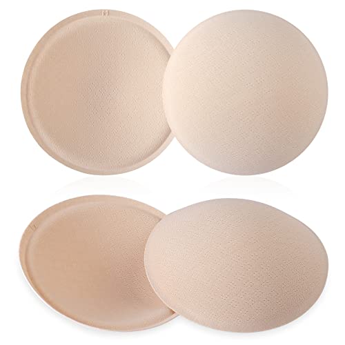 WLLHYF Runde BH Einsätze Pads 2 Paar Waschbare Schwamm BH Einsätze Herausnehmbare BH Körbchen Einsätze BH Ersatz Pad für Bikini Top Badeanzug Sport BH (Dünne BH-Einlagen) (0.5cm) von WLLHYF