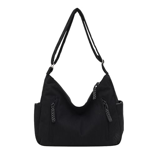 Nylon-Halbmond-Umhängetasche für Damen, modische Schultertasche, lässige Schlinge, Handtasche, Knödel, Hobo-Geldbörse, Tasche für Reisen, C-schwarz Nylon-Halbmond-Umhängetasche für Damen, modische Schultertasche, lässige Schlinge, Handtasche, Knödel, Hobo-Geldbörse, Tasche für Reisen, C-schwarz von WLLJYSJZL