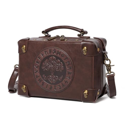 WLLJYSJZL Leder Retro Steampunk Tasche für Frauen Gothic Lolita Handtasche Crossbody Schulter Mittelalter Geldbörse, E WLLJYSJZL Leder Retro Steampunk Tasche für Frauen Gothic Lolita Handtasche Crossbody Schulter Mittelalter Geldbörse, E von WLLJYSJZL