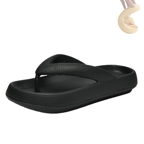 WLLhxyx Damen-Flip-Flops, weiche und bequeme Hausschuhe, kissenweiche Hausschuhe, Sandalen (B,46-47) von WLLhxyx