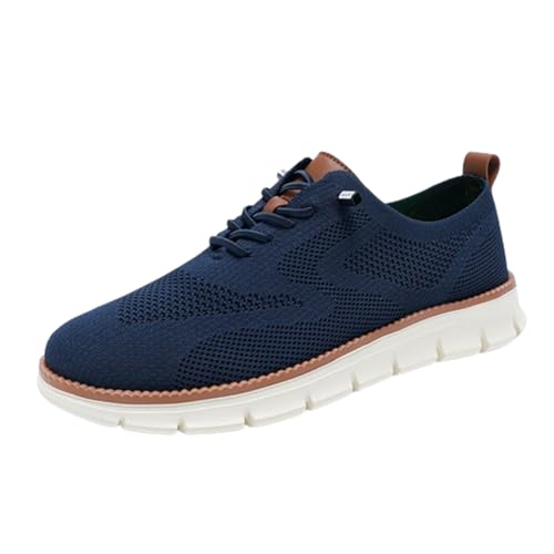 WLLhxyx Herren-Super-Komfort-Schuhe, Bequeme orthopädische Schuhe, Freizeitschuhe, Bequeme Mesh-Wanderschuhe (Dark Blue,40) von WLLhxyx