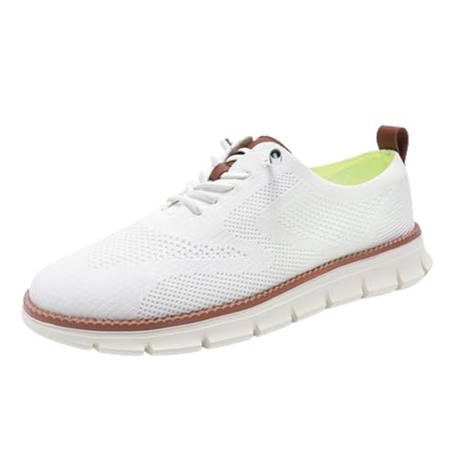 WLLhxyx Herren-Super-Komfort-Schuhe, Bequeme orthopädische Schuhe, Freizeitschuhe, Bequeme Mesh-Wanderschuhe (White,41) von WLLhxyx