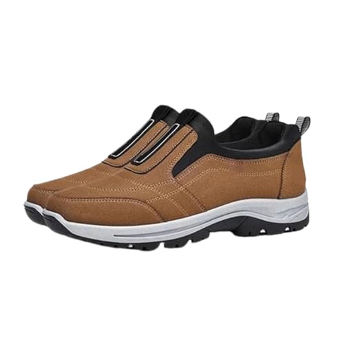 WLLhxyx Orthopädische Herrenschuhe, Bequeme, atmungsaktive, wasserdichte Herren-Wanderschuhe, Herren-Wanderschuhe (Brown,40) von WLLhxyx