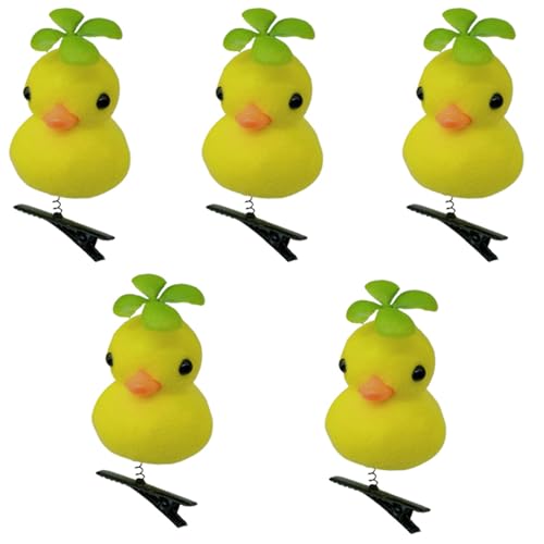 Gelbe Ente Haarnadel, lustiges und einzigartiges Haar, Accessoire für Kinder und Frauen, Cartoon-Haarspange, modische Kopfbedeckung von WLNEXT