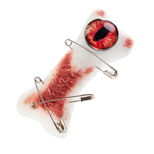 WLNEXT Brosche für Damen und Herren, PunkStyle CatEyes Kette Brosche Clip Anstecknadel Kostüm Korsagen Pin Dunkle Haarspange Rot WLNEXT Brosche für Damen und Herren, PunkStyle CatEyes Kette Brosche Clip Anstecknadel Kostüm Korsagen Pin Dunkle Haarspange Rot von WLNEXT