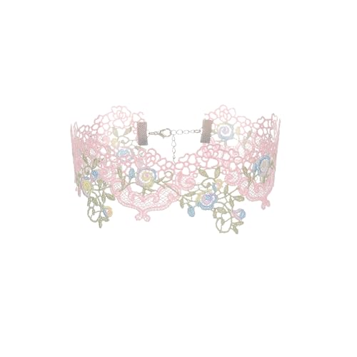 WLNEXT Elegante Spitzen-Halskette mit buntem ausgehöhltem Muster, stilvoller Spitzen-Halsband, Schmuck für Damen, Teenager, Damen WLNEXT Elegante Spitzen-Halskette mit buntem ausgehöhltem Muster, stilvoller Spitzen-Halsband, Schmuck für Damen, Teenager, Damen von WLNEXT