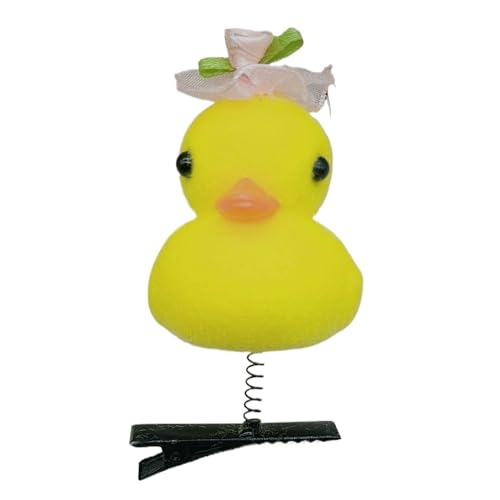 WLNEXT Enten-Haarspange mit Stoffblume, Cartoon-Haarnadel, lustiges und einzigartiges Haar, Accessoire, modisches Haarteil für Erwachsene und Kinder von WLNEXT