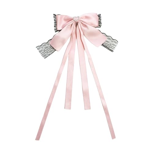 WLNEXT Haarnadeln in Schleifenform, mit Spitzenbesatz, Brautschleife, Frühlings-Haarspange, Hochzeits-Haarspange für Damen, Pferdeschwanz-Haarspange von WLNEXT