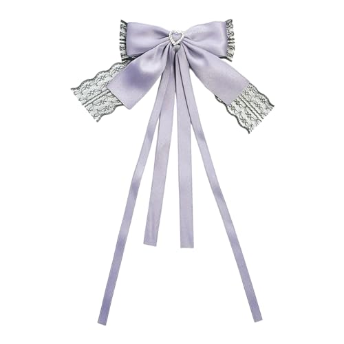 WLNEXT Haarnadeln in Schleifenform, mit Spitzenbesatz, Brautschleife, Frühlings-Haarspange, Hochzeits-Haarspange für Damen, Pferdeschwanz-Haarspange von WLNEXT