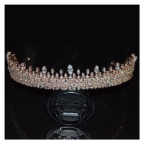 Haarschmuck Luxuriöse Zirkonia-Stirnbänder, silberfarben, Brautkronen, elegante Kopfbedeckung, Abschlussball, Haarschmuck, Hochzeit, Haarschmuck, Party-Schmuck Kopfschmuck für Braut (Color : TS-8051- von WLTYSM