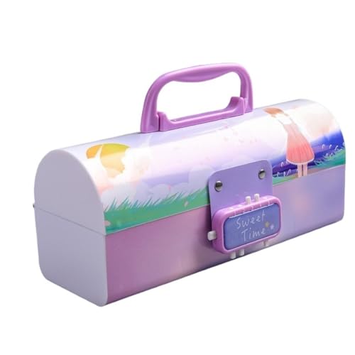 WLTYSM Multifunktionale Schreibwarenbox Tragbares kreatives Federmäppchen Multifunktions mit Passwortsperre Federmäppchen mit großer Kapazität for Jungen und Mädchen FedermäPpchen(Color:C1) von WLTYSM