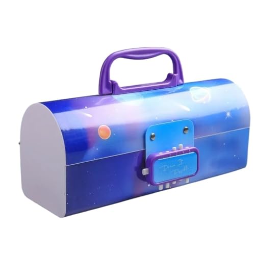 WLTYSM Multifunktionale Schreibwarenbox Tragbares kreatives Federmäppchen Multifunktions mit Passwortsperre Federmäppchen mit großer Kapazität for Jungen und Mädchen FedermäPpchen(Color:C8) von WLTYSM