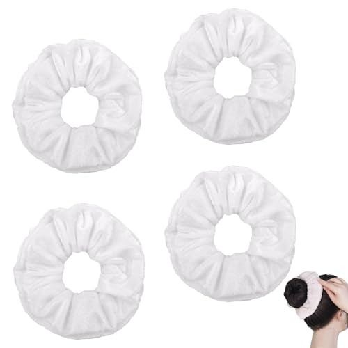 Haargummis Scrunchies Samt Damen Schwarz Rot,Weiche Haarschmuck Mädchen,Elastischer Haarbänder Pferdeschwanz,Haare Ringe Samt,Invisibobble Scrunchie Groß für Haare,Samthaargummi Frauen (Weiß) von WLVinson
