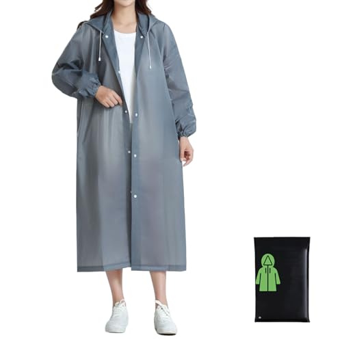 Regenponcho mit ärmel,Regenmantel,Regenjacke Raincoat Rainponcho Regenmantel Fahrrad Regenponcho Wandern Lang Leicht Wiederverwendbar Regencape Wasserdicht für Radfahren,Camping,Reisen,Herren,Damen von WLVinson
