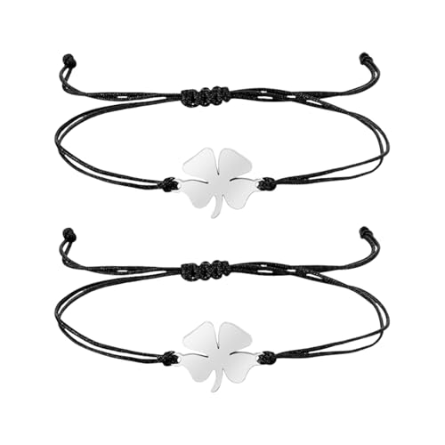 Vierblättriges Kleeblatt Armband Clover Armband Glücksarmband Damen Glücksbringer Armband Glücksbringer Damen Prüfung Freundschaftsarmband Schmuck für Valentinstags-Geschenk Glücksbringer-Armband von WLVinson