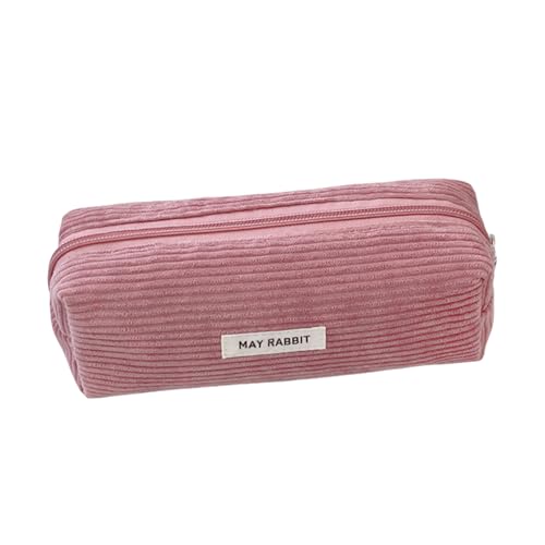 WLVinson Mäppchen Aesthetic,Federmäppchen Cord-Stoff,Federtasche Beige,Pencil Case Aesthetic für Mädchen Teenager Erwachsene,Schulmäppchen,Schlamppermäppchen,Stiftetasche (Fleischfarbe) von WLVinson