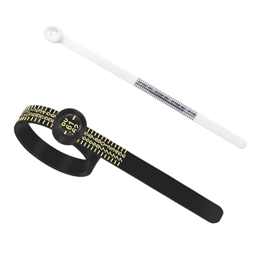 2 Stück Ringgrössenmesser Deutsche Größen,Ringmesser Finger,Ring Größenmesser,Ringgröße Messen,Verkleinerung Sizer Measuring Tool,Ring Messer,Ringmaßband,Ringschablone,Oura Ring 4 Sizing Kit Mit Lupe von WLVinson