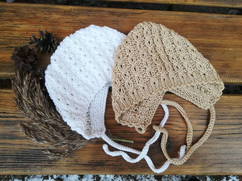 Gestrickte Baby Mütze Weiche Merino Wolle Oder Baumwolle Feder Mütze von WLoveCreated