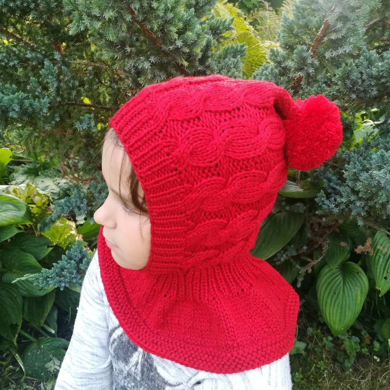 Gestrickte Merino Wolle Balaclava Baby Kleinkind Elfe Hoodie Mütze von WLoveCreated