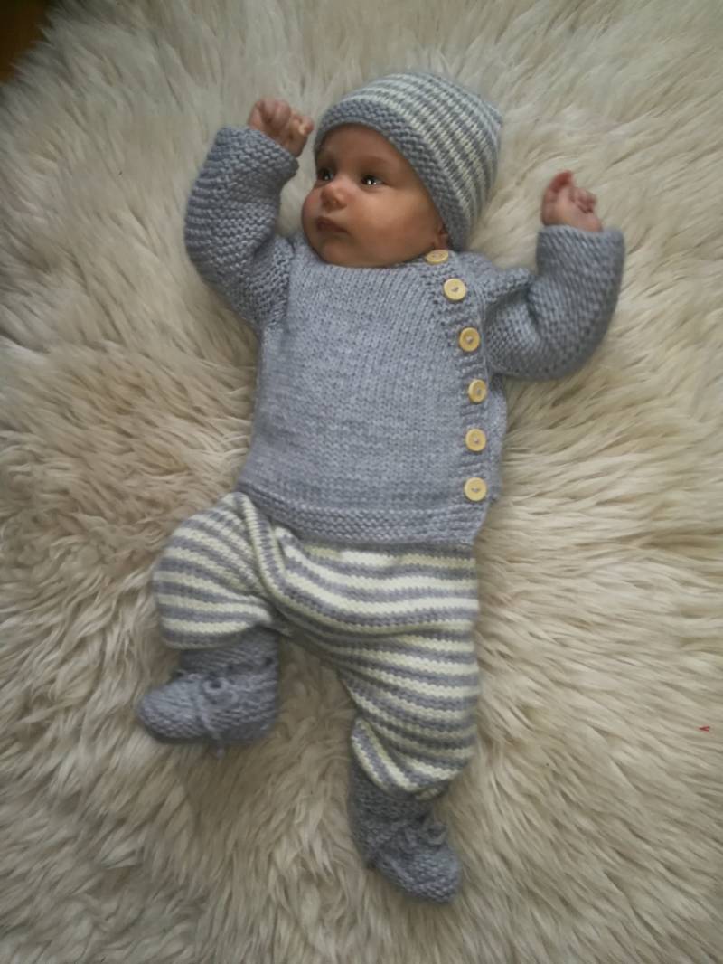 Handgestrickte Babyausstattung Aus Merinowolle Neugeborenen Outfit von WLoveCreated