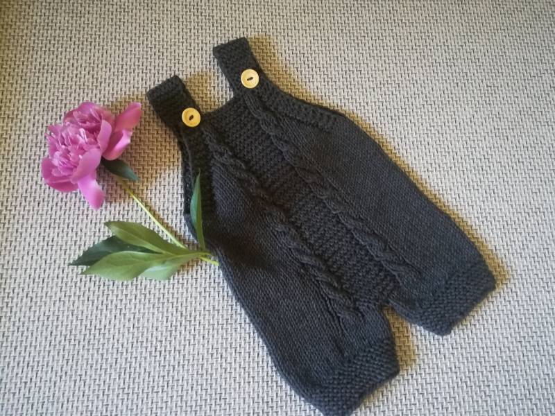 Handgestrickter Baby Strampler Aus Baumwolle Neugeborenen Fotorequisite von WLoveCreated