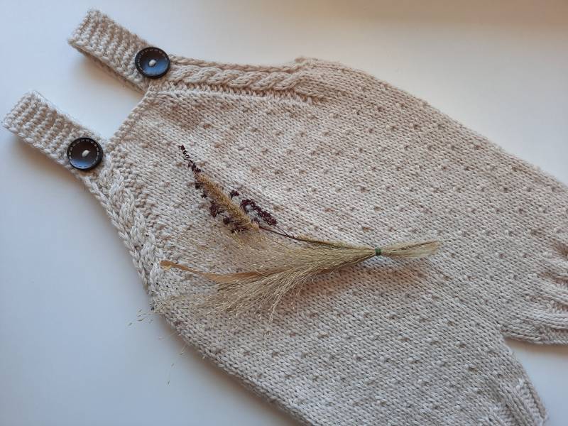 Handgestrickter Babystrampler Aus Merino Wolle - Creme Neugeborenen Outfit von WLoveCreated