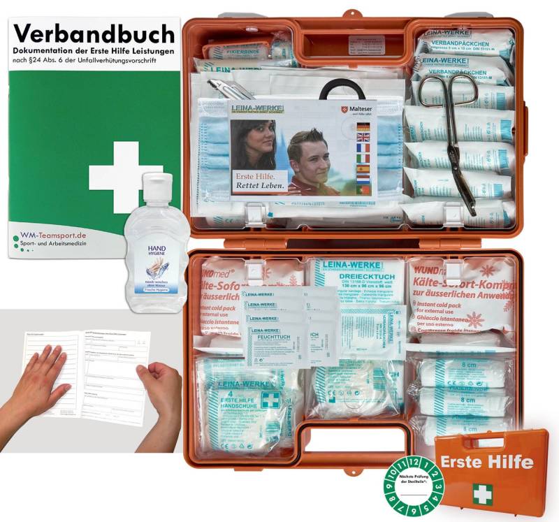 WM-Teamsport Erste-Hilfe-Koffer Erste-Hilfe-Koffer (G) DIN 13169 + Hygiene-Gel von WM-Teamsport