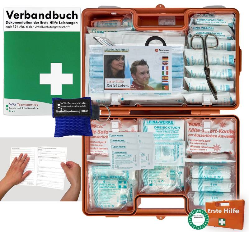 WM-Teamsport Erste-Hilfe-Koffer Erste-Hilfe-Koffer (G) DIN 13169 + Notfallbeatmung von WM-Teamsport