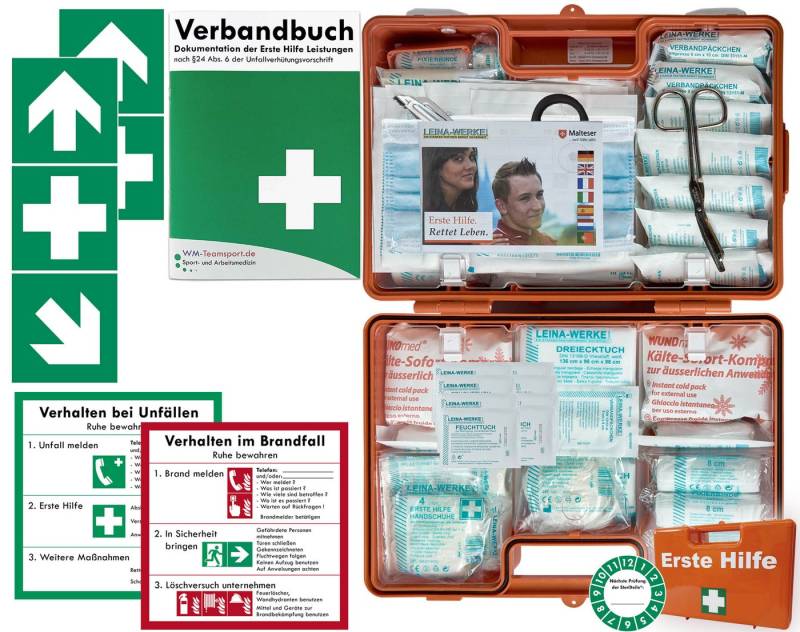 WM-Teamsport Erste-Hilfe-Koffer Erste-Hilfe-Koffer (G) nach aktueller DIN 13169 + Aufkleber von WM-Teamsport