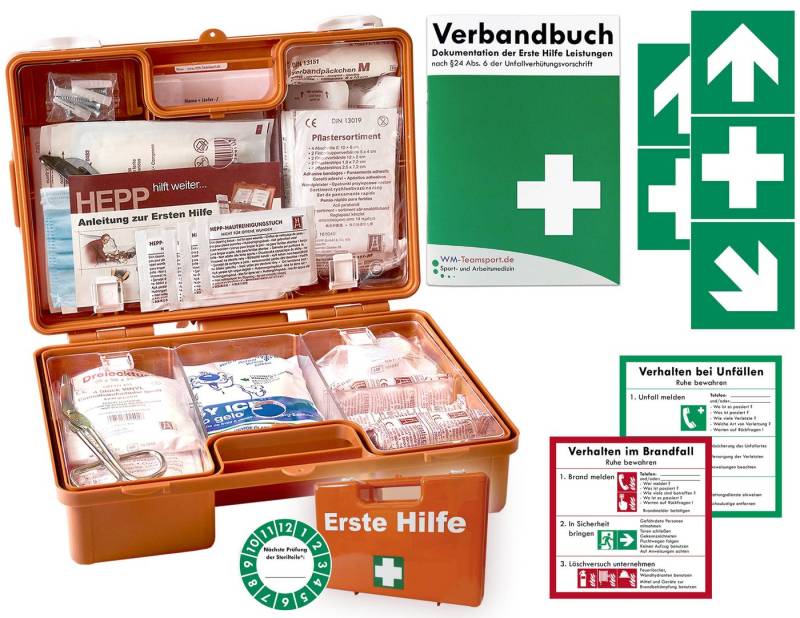 WM-Teamsport Erste-Hilfe-Koffer Erste-Hilfe-Koffer (K)ARR nach aktueller DIN 13157 + Aufkleber von WM-Teamsport