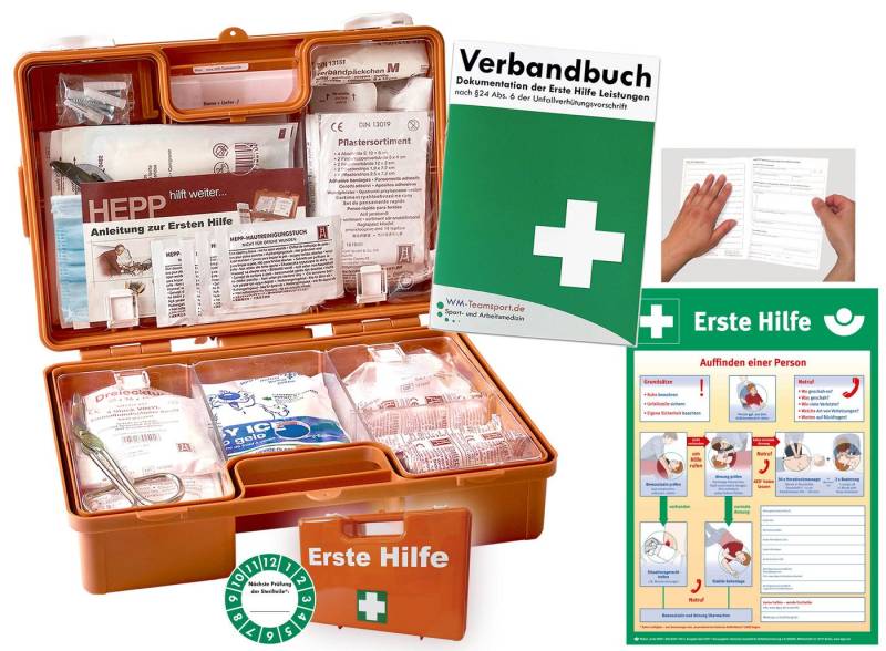 WM-Teamsport Erste-Hilfe-Koffer Erste-Hilfe-Koffer (K)ARR nach aktueller DIN 13157 + Aushang von WM-Teamsport