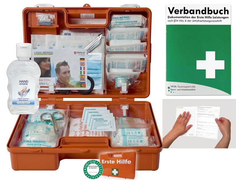 WM-Teamsport Erste-Hilfe-Koffer Erste-Hilfe-Koffer (M) nach akt. DIN 13157 + Hygiene-Gel von WM-Teamsport