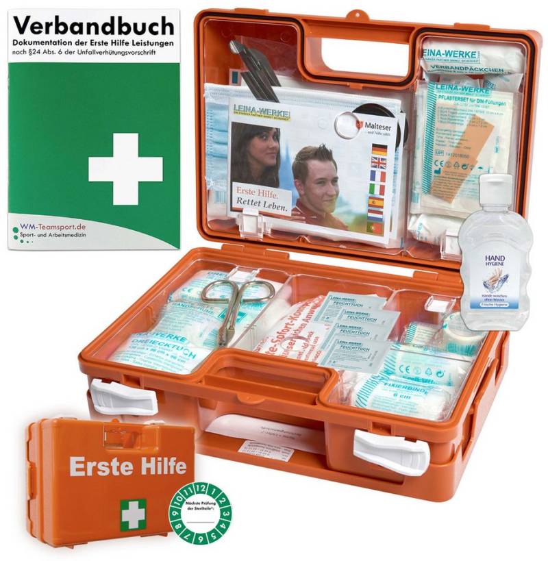 WM-Teamsport Erste-Hilfe-Koffer Erste-Hilfe-Koffer M1 – DIN 13157 + Hygiene-Gel von WM-Teamsport